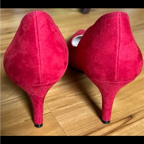 Life Stride Womens Red Pointy Toes Pumps Heels size 7.5 - Picture 3 of 8